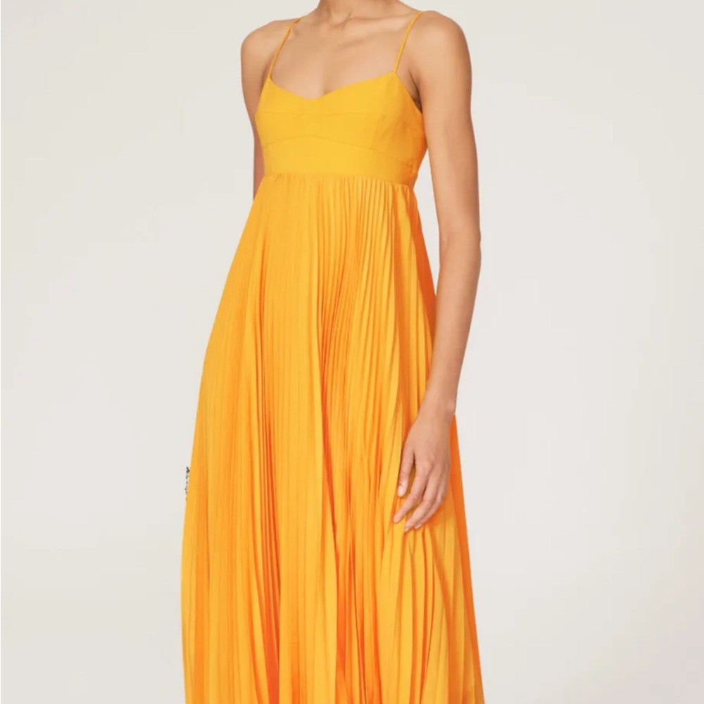 Obando Collective Yellow Pleated Spaghetti Strap Dress - Picture 10 of 10